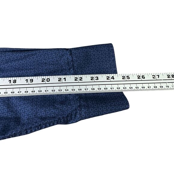 Paul Smith Dress Shirt Men's 15.5 39 Blue Geometric Formal Classic Long Sleeve - Picture 9 of 10